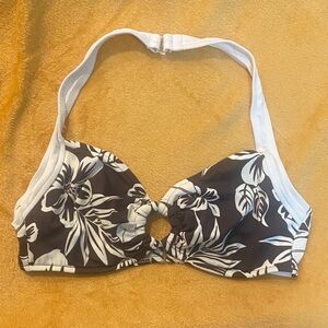 Floral Brown and cream Women's Bikini Top